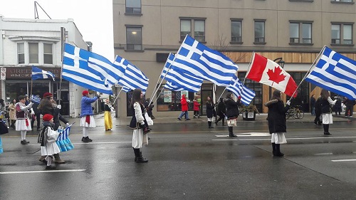 Εντυπωσιακή παρέλαση και στον Καναδά απο τους Έλληνες Ομογενείς.